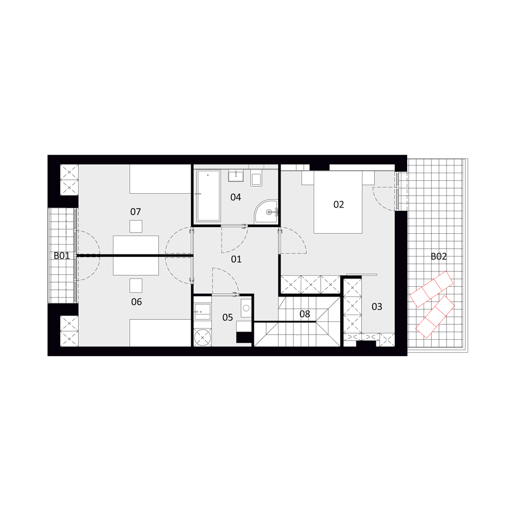 A 2 A 2 - rzut I piętra