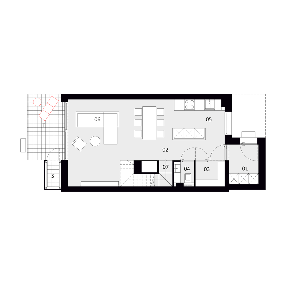 C 2 C 2 - rzut parteru