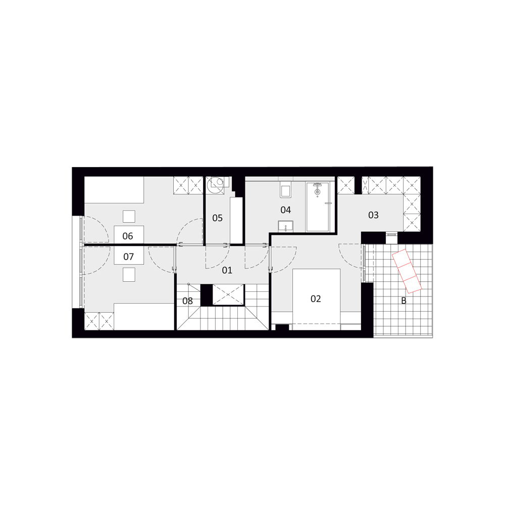 C 2 C 2 - rzut I piętra